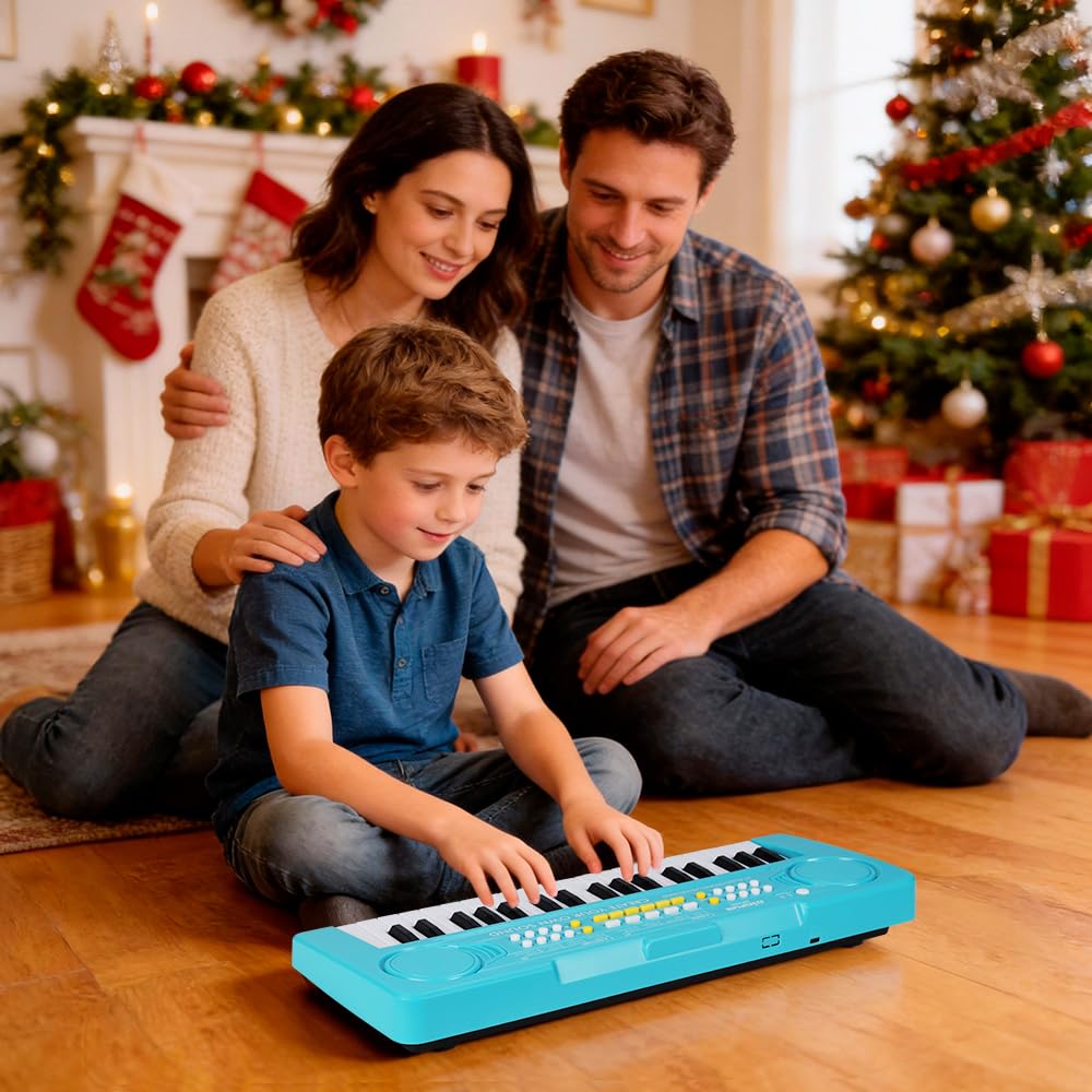 BIGFUN kids piano education toy blue hands on learning idea.