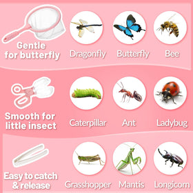 Biggun bug catcher kits pink insect box features a magnifier for study.