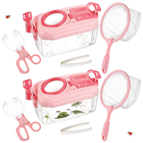 Biggun bug catcher kits pink net for backyard exploration and gentle capture boosts curiosity.