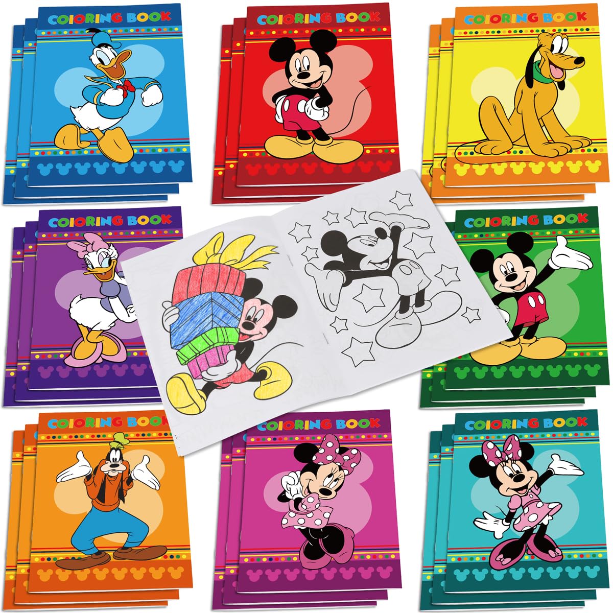 Bigirl Mickey birthday coloring books pack ideal for party favors and activities.