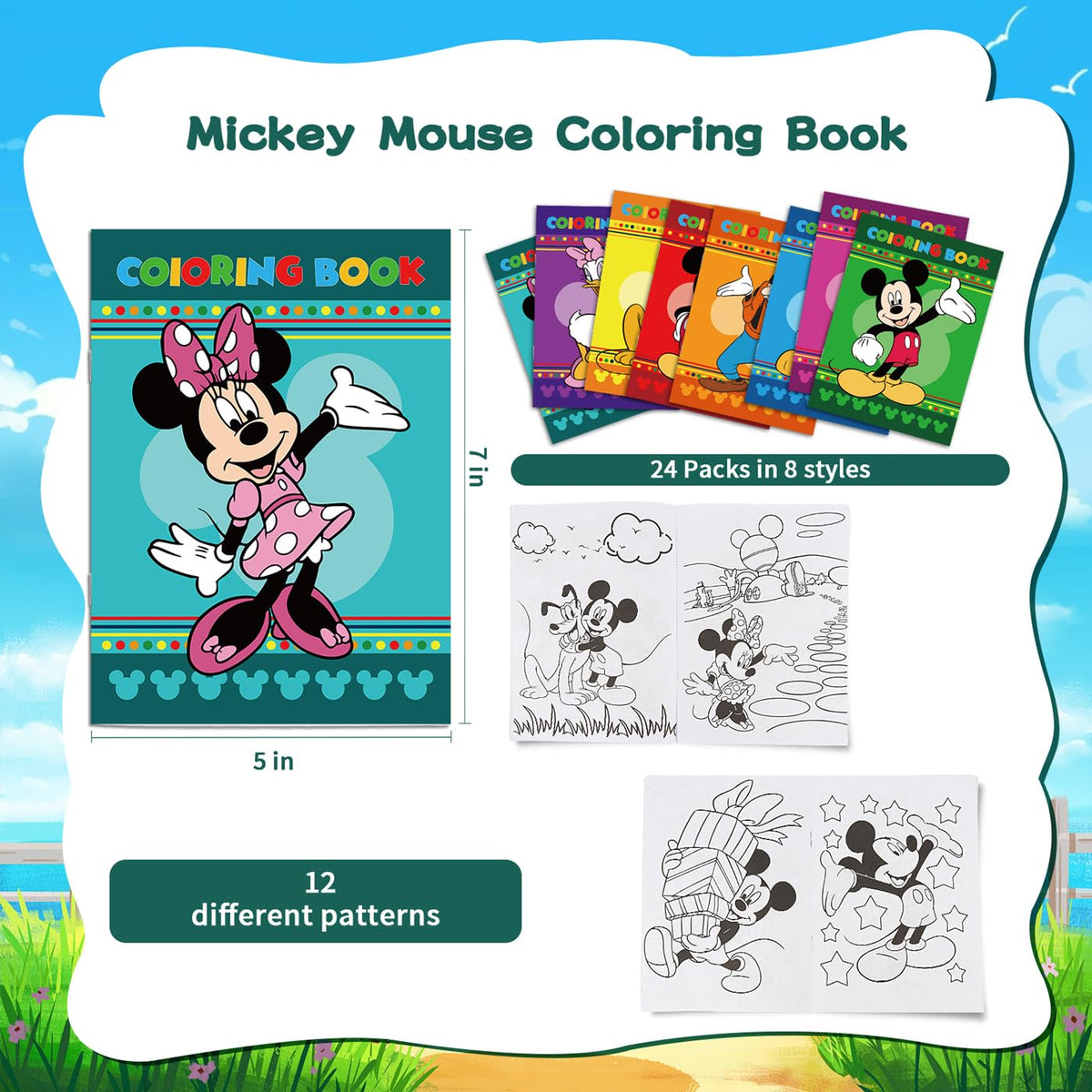 Bigirl Mickey coloring pages set 2 offers vibrant designs for classroom rewards.