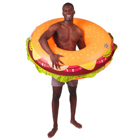 BigMouth Cheeseburger pool float front view for fun pool parties