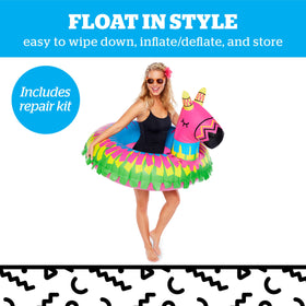 BigMouth Inc easy inflate and deflate pinata float for quick setup.