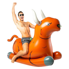 BigMouth Inc Giant Bull Rocker pool float hero for backyard fun