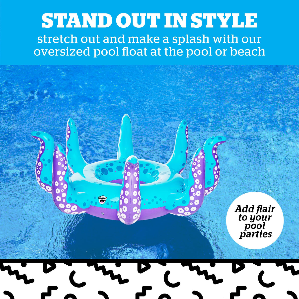 BigMouth Inc inflatable pool float made with durable vinyl for long summer use