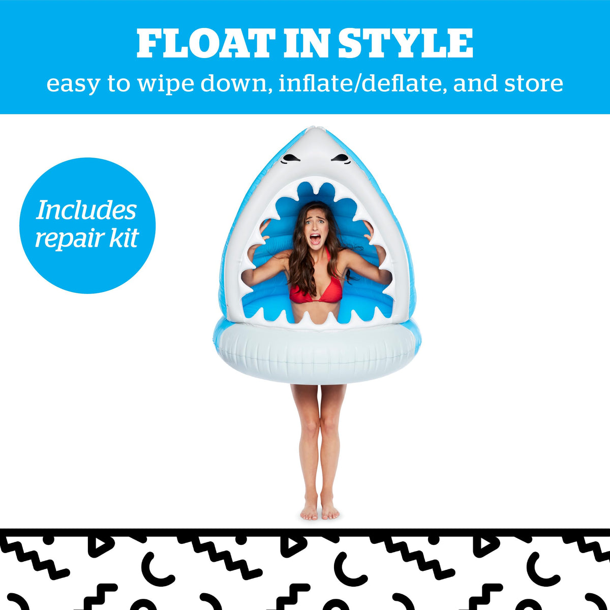BigMouth Inc pool party shark float ideal for photos and social moments.
