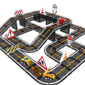 BigShu magnetic road set assembly for creative building.