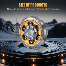 Bihevn metal precision fidget spinner grey rotation showing steady spin for focus