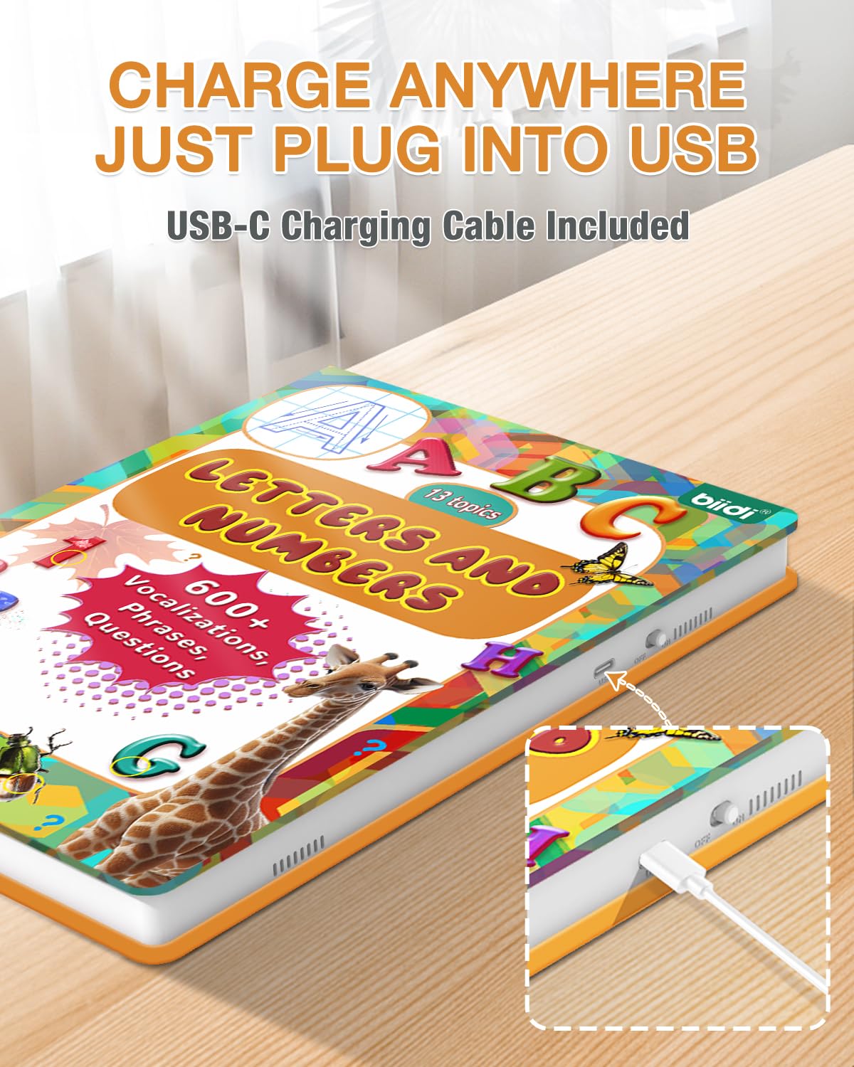 Biidi USB-C charging port offers screen-free play on-the-go
