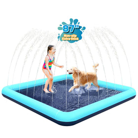 Bilibara 87-inch splash pad for dogs offers a cool play area outdoors.