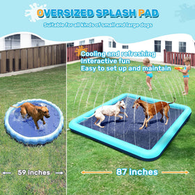 Bilibara splash pad designed for toddlers 1-3 with shallow water fun.