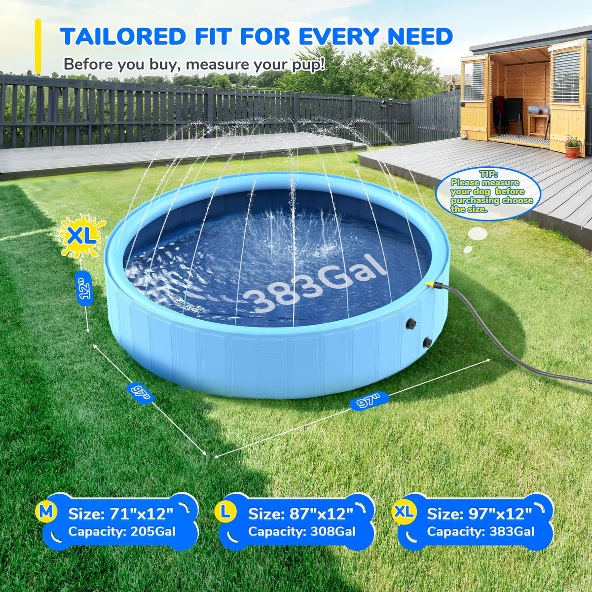 Bilibara easy-clean drainage pool speeds water replacement and cleanup after use.