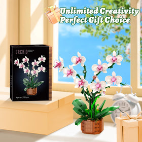 Bilinott Orchid Bloom LED light strips illuminate the arrangement beautifully.