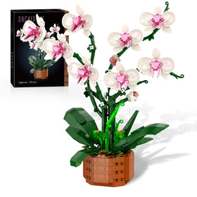 Bilinott Orchid Flower Building Kit shows a full bouquet ready to brighten home decor.