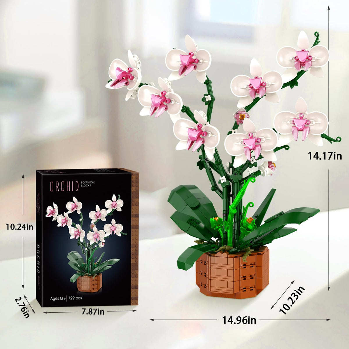 Bilinott Orchid home office decor elevates desks with maintenance-free charm.