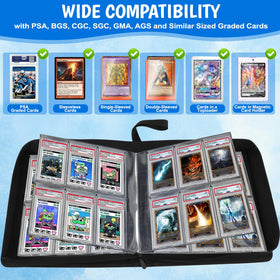 BILIPLE zipper closure and dust covers guard graded cards when stored