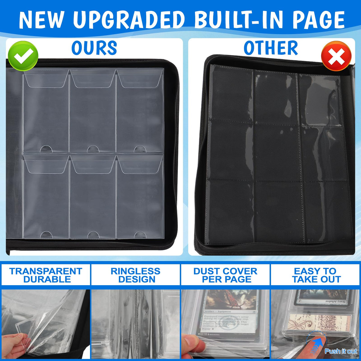 BILIPLE hand strap feature for portable, hands-free card storage