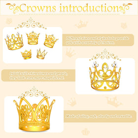 Billbotk alloy crowns with rhinestones offer reusable decoration for events.