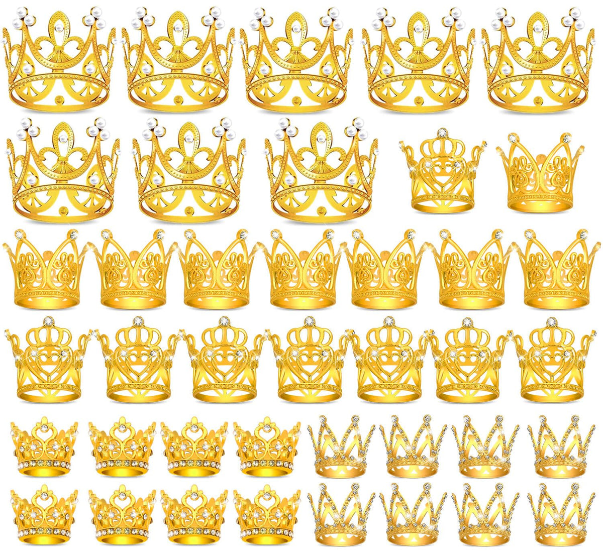Billbotk mini crowns for flower bouquets add royal charm to arrangements.