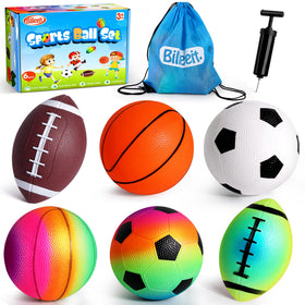 Billeeit toddler footballs in vibrant colors for easy grip during play.