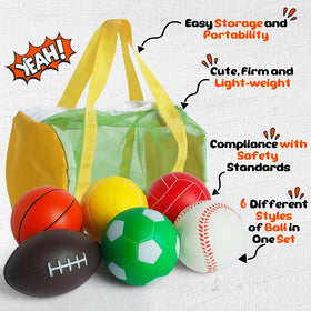 Billeeit foam basketball aids grip and gentle bounce for toddlers