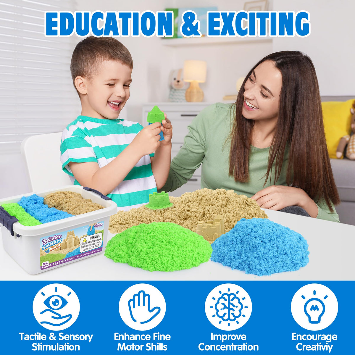 Billeeit moldable sand sticks to itself for easier shaping and minimal mess