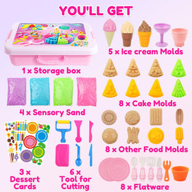 Billeeit moldable sand packs in four colors for sculpting