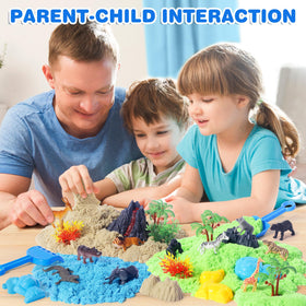 Billeeit Sandbox with zoo map promotes storytelling as kids arrange animals along routes