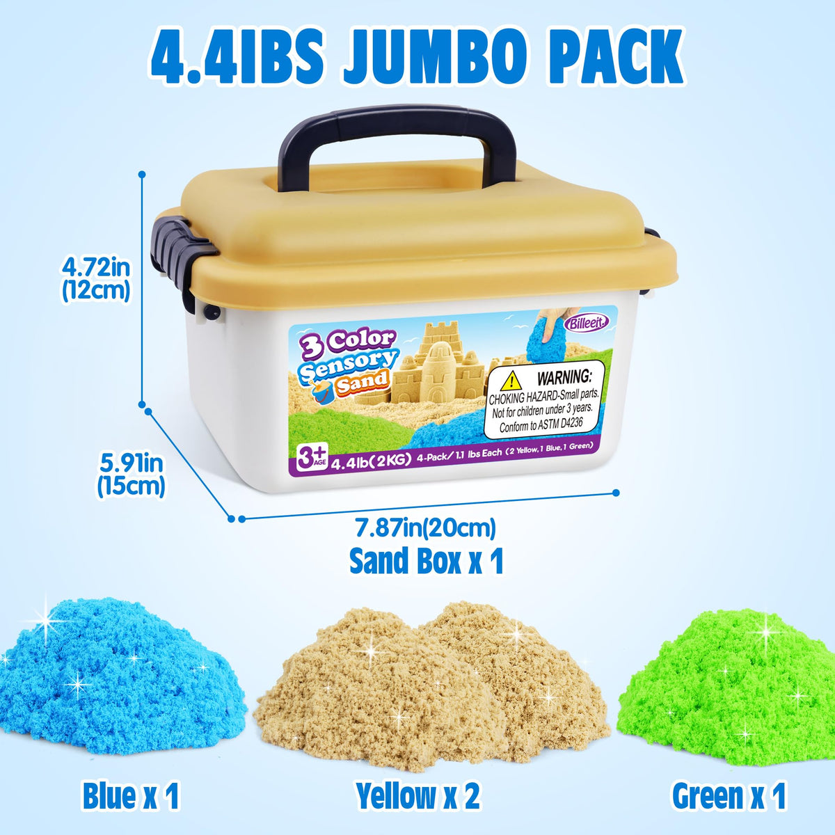 Billeeit sensory sand green bags invite creative building and tactile exploration