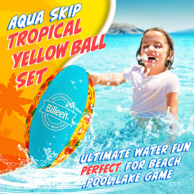 Billeeit water rugby ball yellow enhances beach and pool games with durable, soft grip.