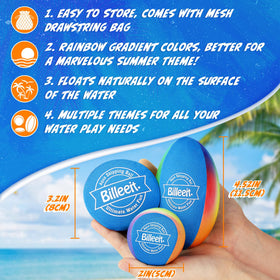 Billeeit skipping ball pair with bright colors ideal for aquatic catch games.