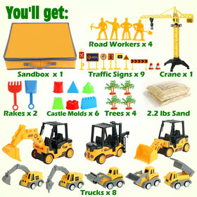 Billeeit wind-up trucks set for realistic construction play