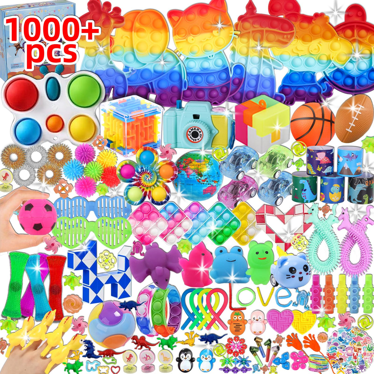 BILLFULL fidget toys bulk set ideal for party favors and classroom rewards.
