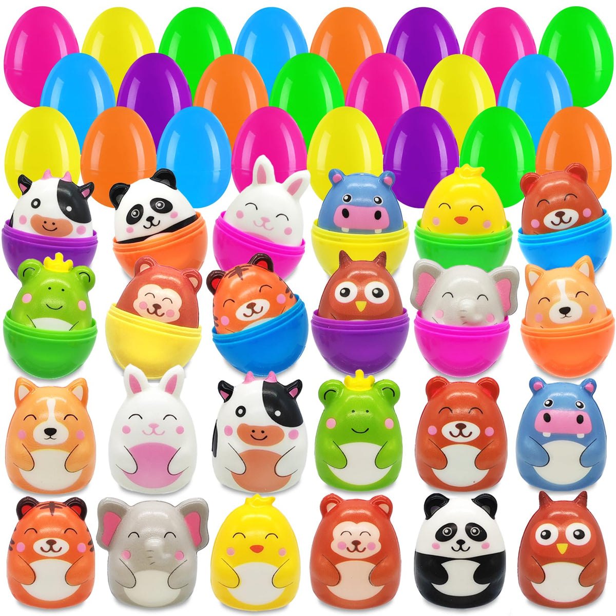 BillMoss Easter eggs with squishy toys for festive egg hunts.