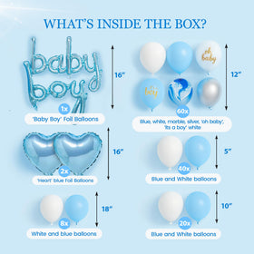 BIMASO blue letters kit for a welcoming message at the baby shower.