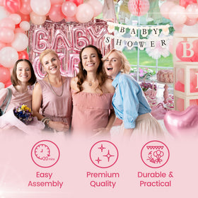 BIMASO pink baby shower decor boxes create a cohesive, stress-free setup