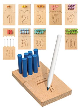Bimi Boo counting peg boards with 10 boards for early numeracy practice