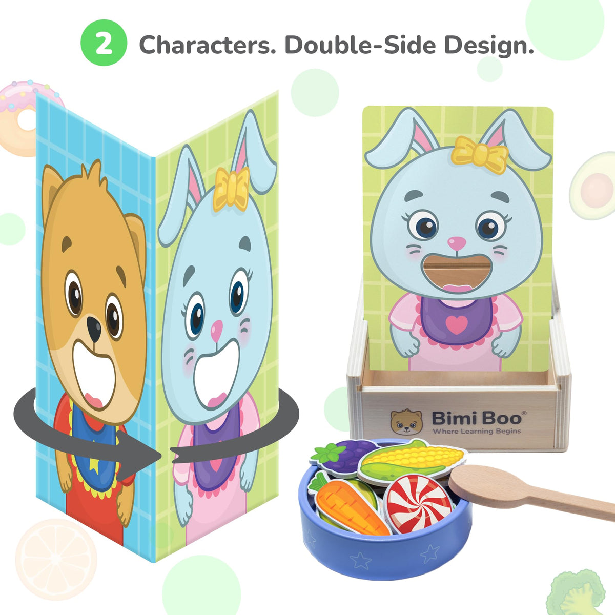 Bimi Boo wooden bowl for mealtime play and sorting skills