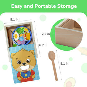 Bimi Boo wooden foods like banana and avocado for pretend play and motor skills