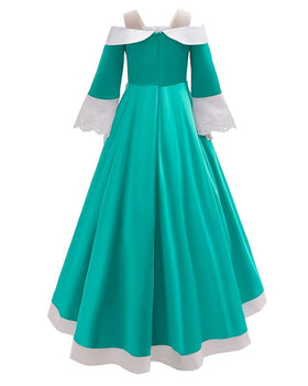 Binbo Princess Rosalian dress back view highlights elegant silhouette for birthday party photos.