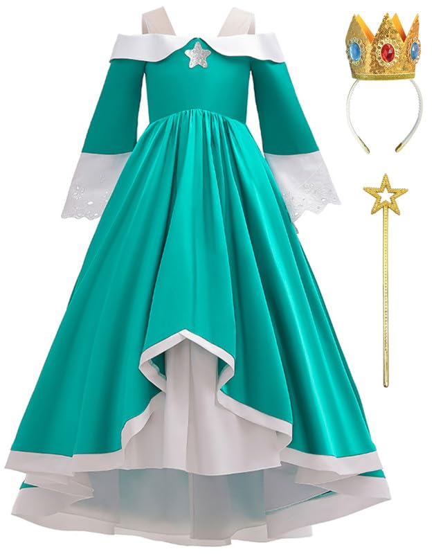 Binbo Princess Rosalian dress front view shows teal gown perfect for imaginative playtime.