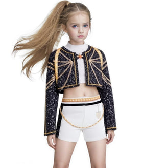 Binbo Rumi golden costume jacket with sparkle and star accents for stylish playtime
