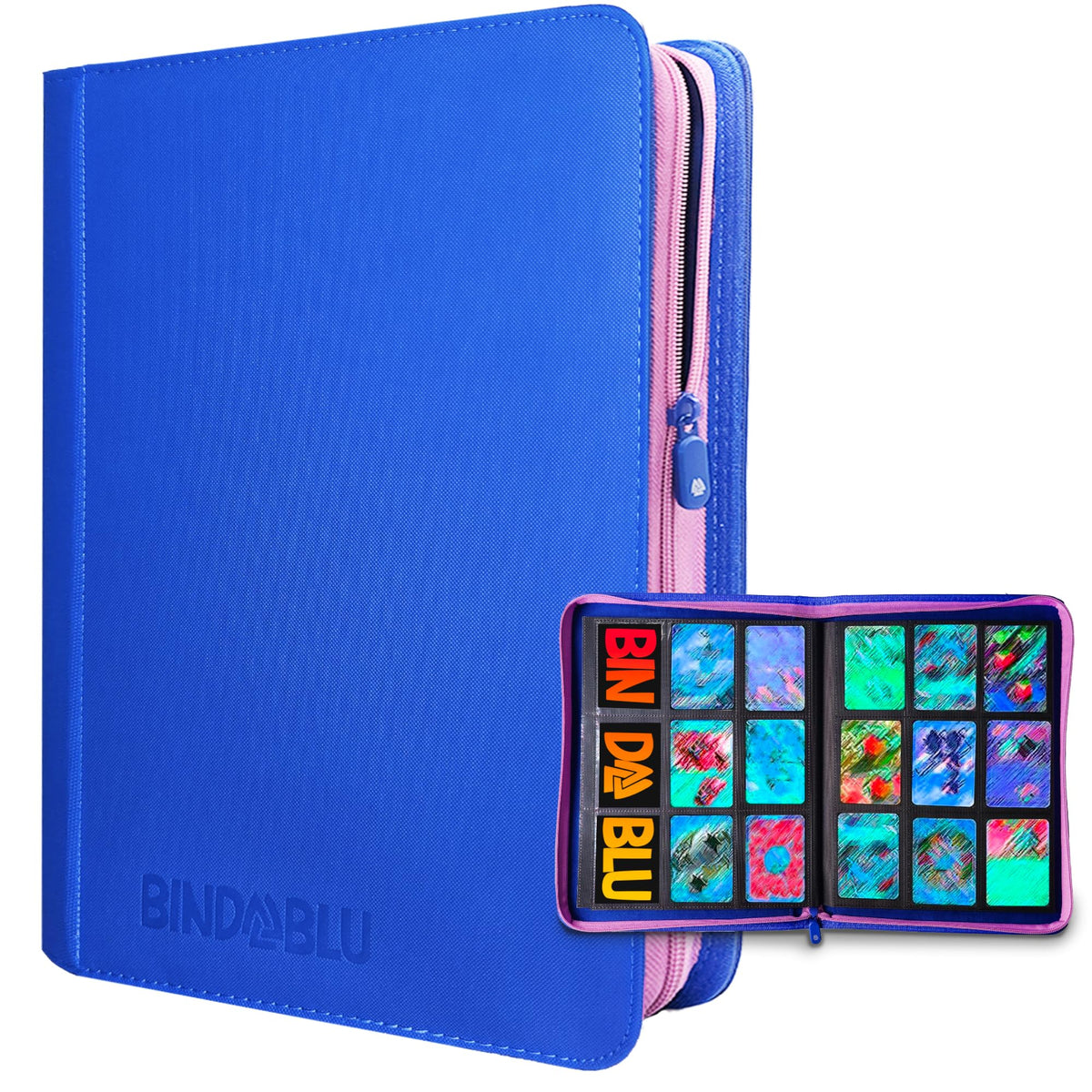 Bindablu 9-pocket zip binder cover highlighting premium exterior for durable daily use.