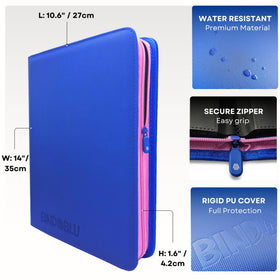 Bindablu premium blue binder emphasizing sturdy construction and long-lasting protection.