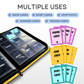 Bindablu binder fits MTG, baseball, football and other standard cards.