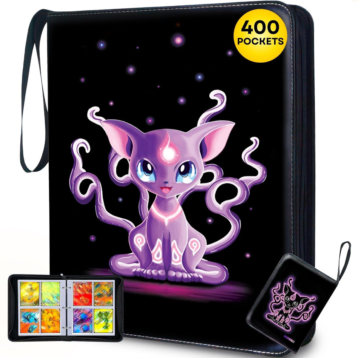Bindablu trading card binder with 400 pockets for organized storage.