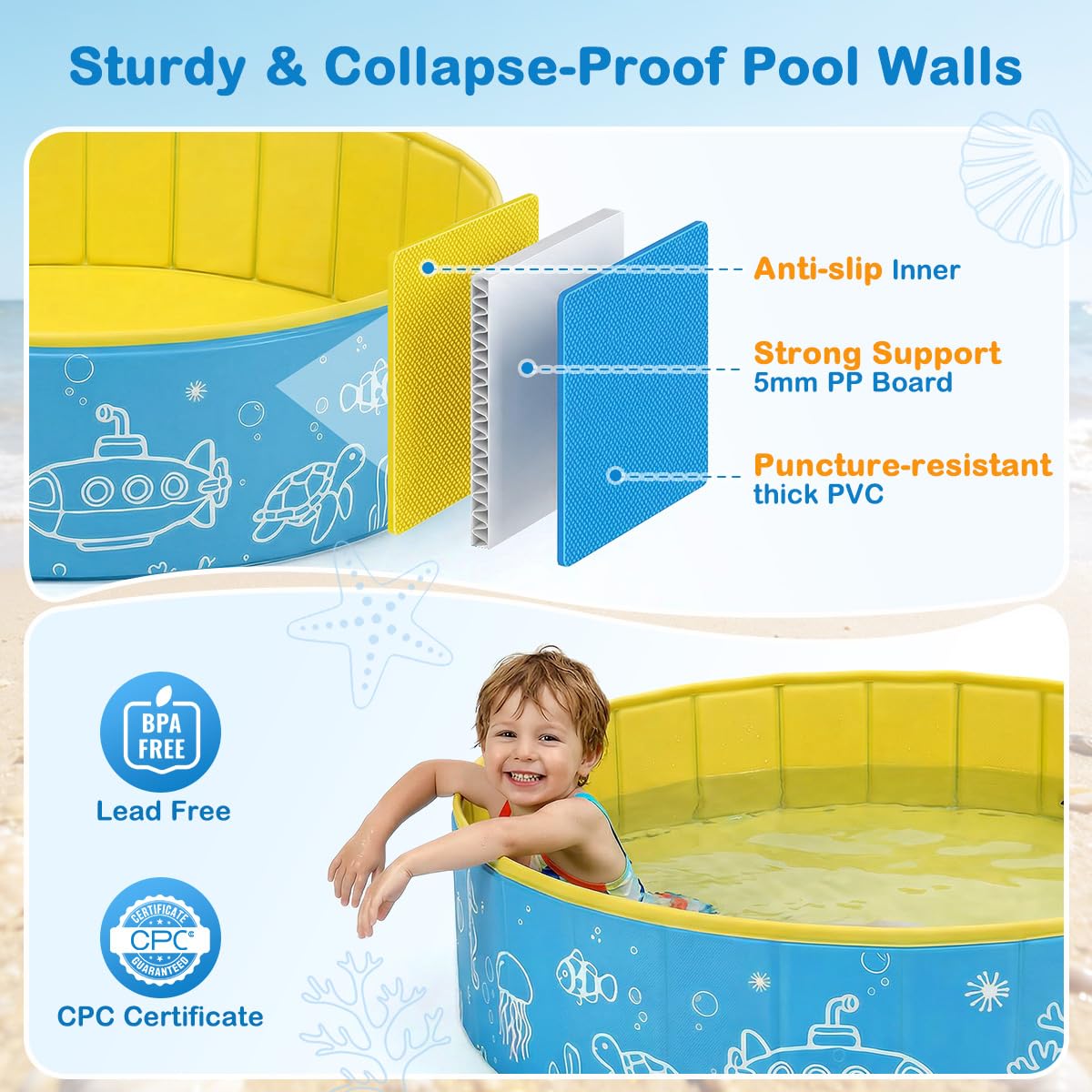 Binecer canopy with anti-UV coating protecting kids from sun exposure