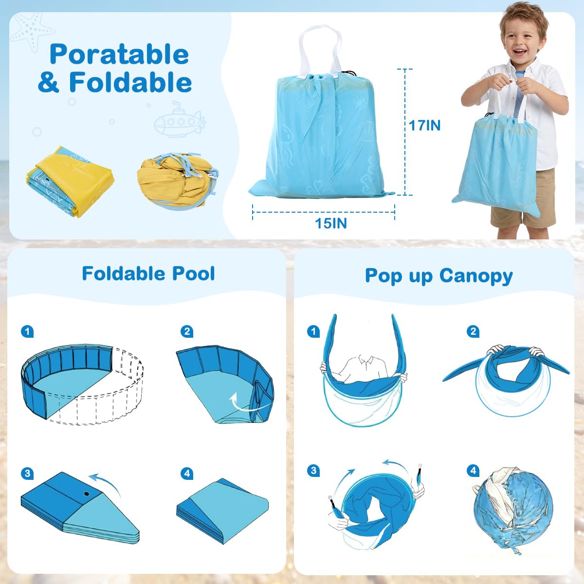 Binecer versatile pool use for outdoor and indoor play spaces
