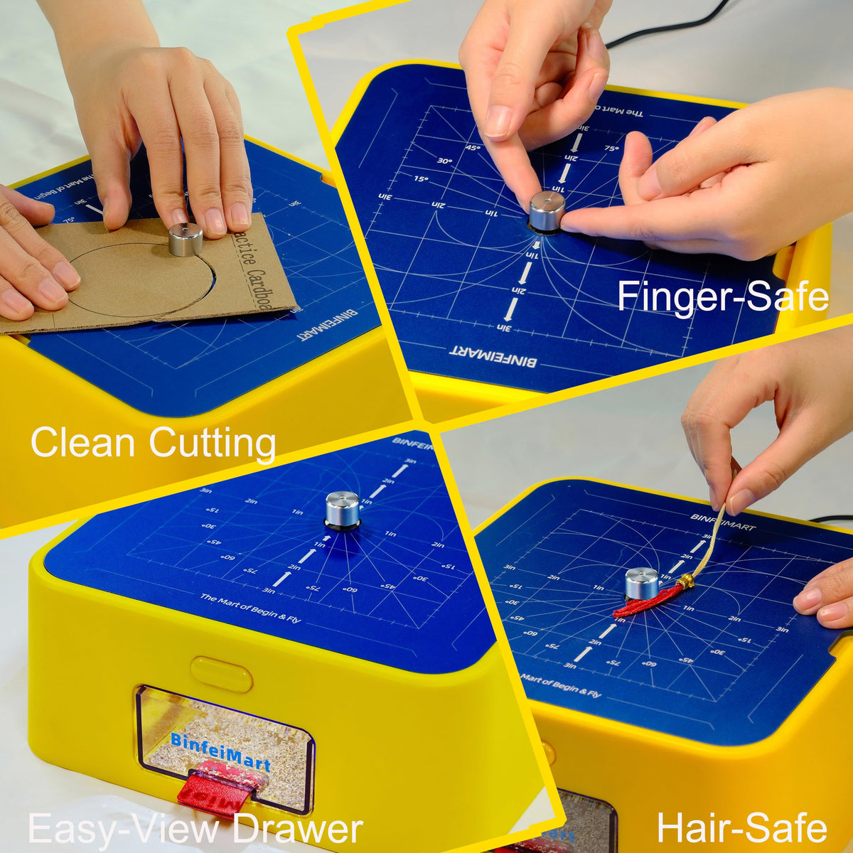 BinfeiMart Kid Safe Cardboard Cutter uses non toxic materials for child safe DIY projects