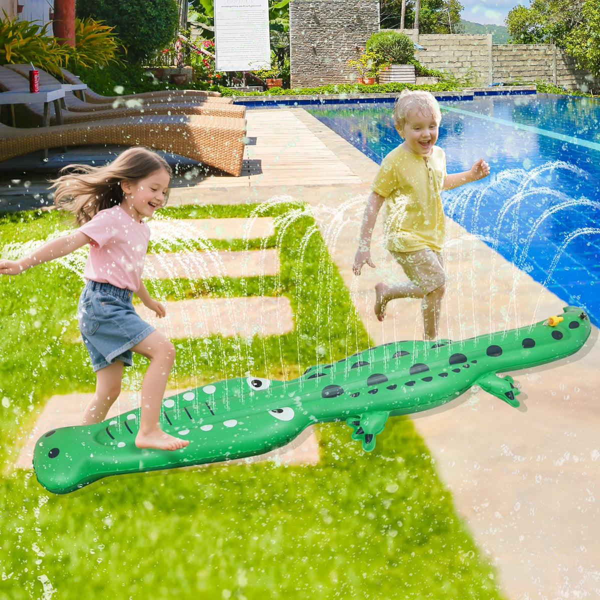 BINGKOU crocodile sprinkler hose connection – easy garden hose hookup.